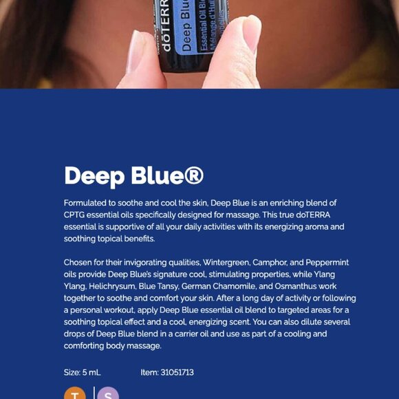 DoTerra | Deep Blue 5ML Essential Oil - New & Unopened - Picture 2 of 4